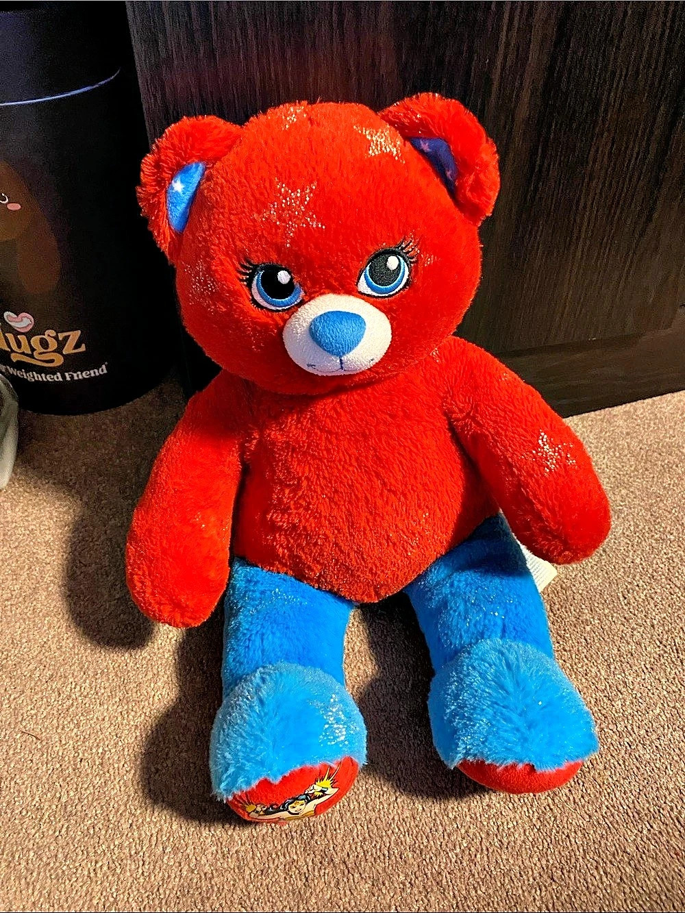 Build-A-Bear Workshop Wonder Woman Bear Red & Blue Superhero Plush Bear